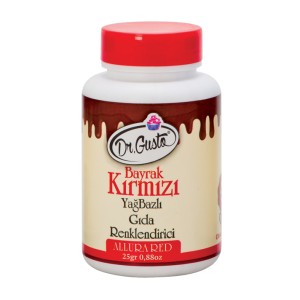 Dr Gusto Lebensmittel Pulverfarbe Fettlöslich Dunkelrot 25g